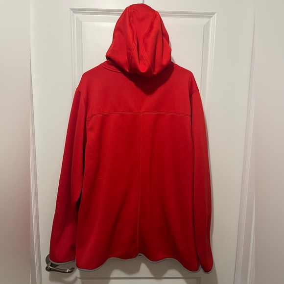 Under Armour Mens Red Hustle Fleece Hoodie Sweatshirt Cold Gear Size XL - Picture 4 of 5
